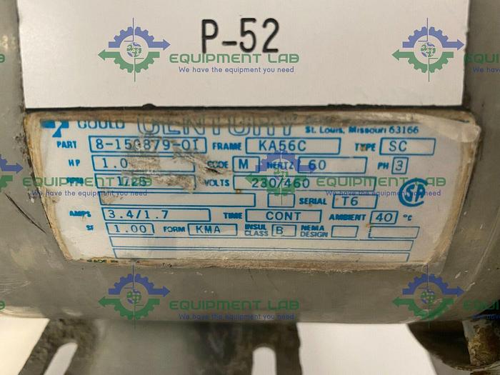 Used Alfa Laval G&H AMMR Centrifugal Pump on Rolling Cart w/ 1HP Motor and Controller