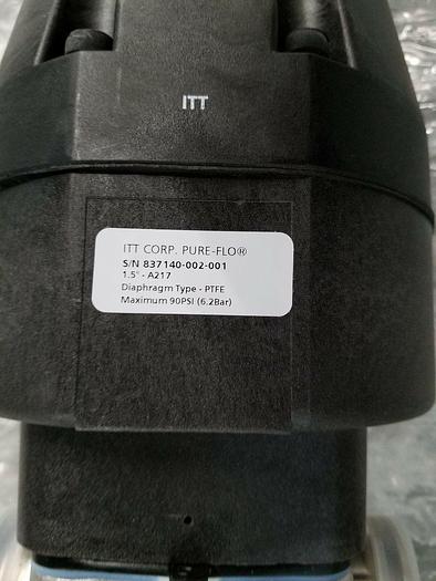 ITT Pure Flo Medical Grade Stainless Steel Pharmaceutical Control Valve. New!
