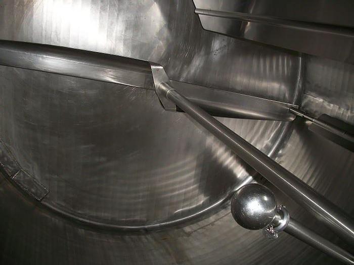 Used 1,500 GALLON CHERRY BURRELL JACKETED PROCESSOR – S/S (#9218)