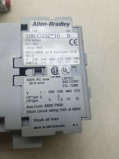 Used ALLEN BRADLEY 140-MN-1000, 140-A01, 140-DC1, 100-C23Z*10.