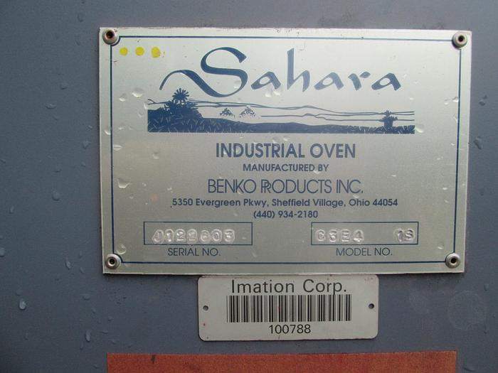 Used Benko Sahara Industrial Batch Oven