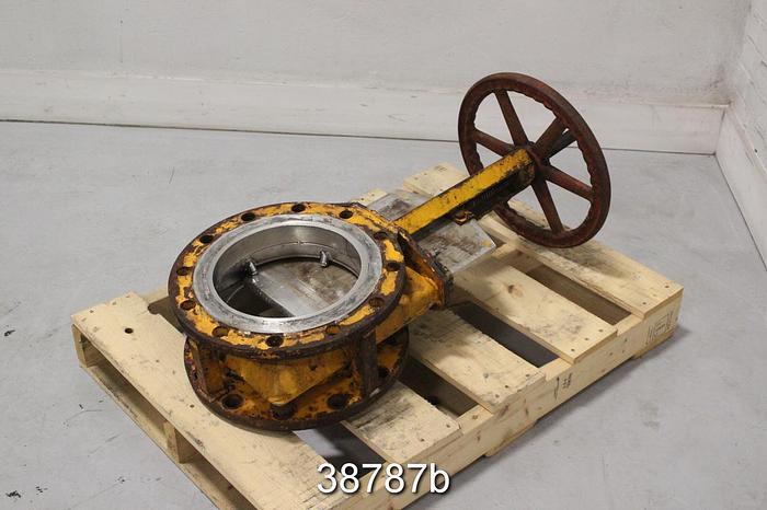 Used T. Mcavity And Sons 10" Hand Operated Knife Gate Valve, 7.25" Face to Face #38787