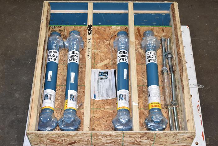 Used BM&M support hangers, BM&M driveline hangers, BMM screen 36″ hangers assemblies, Unused BM&M 773-11/36/4 screen support hangers with bolts, 8 available