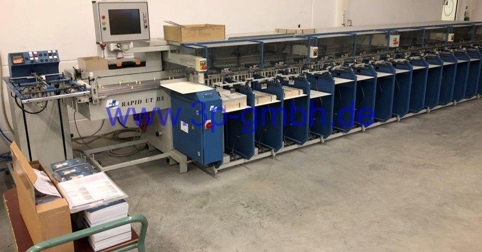 Used 16 stations calendar gathering machine MKW Rapid UT 16 B3 GS