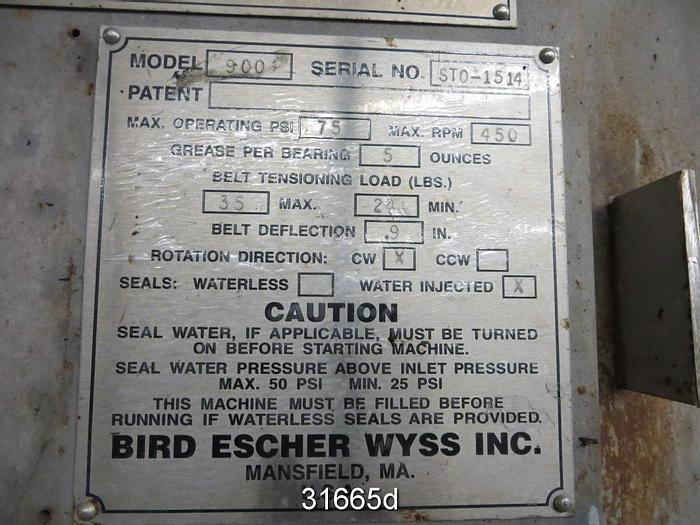 Used Bird 900 Pressure Screen #31665