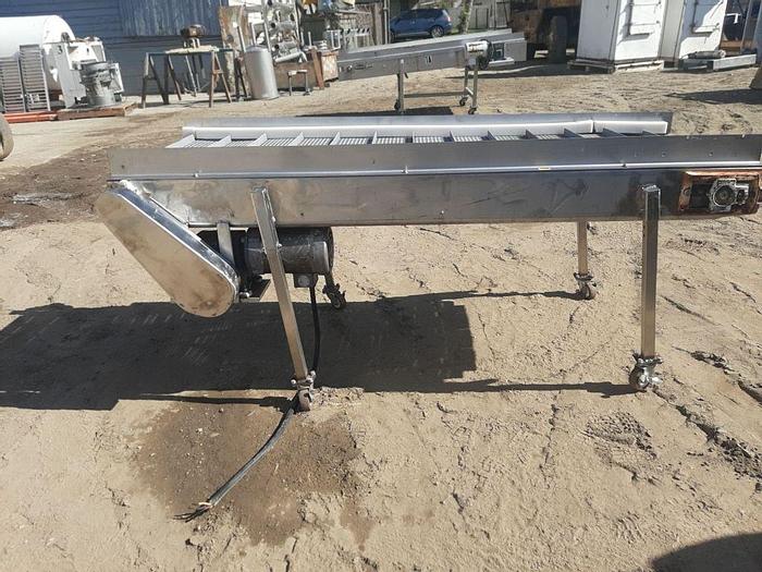 Used Conveyor, Belt, 24" x 172", S/st, 1 HP, Cleated, Incline #S744491