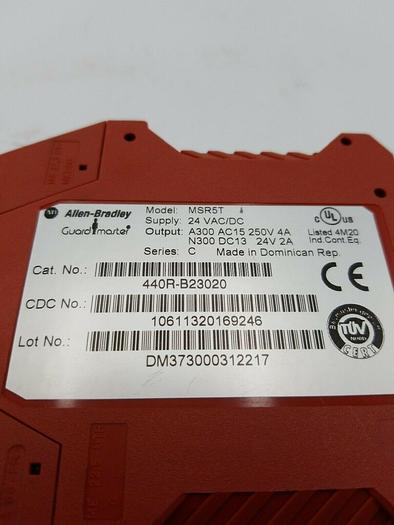 Used Allen-Bradley MSR5T Guard Master Monitoring Safety Relay 440R-B23020