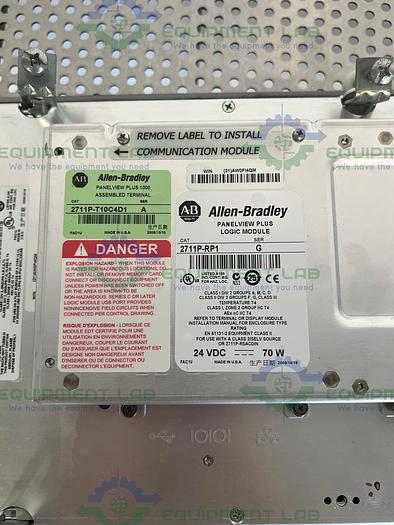 Used Allen Bradley  2711P-RDT10C PanelView Plus 1000 w/ Allen Bradley 2711P-RP1 Module