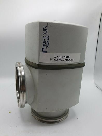Used Inficon VAP VAP100 VAP100X 250-434 Pneumatic Pneumatically Actuated Angle Valve