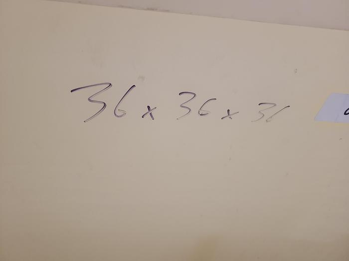 Used Polypro Tank Counter Flow Rinse side and bottom support 36" x 36" x 36" Removable Partition