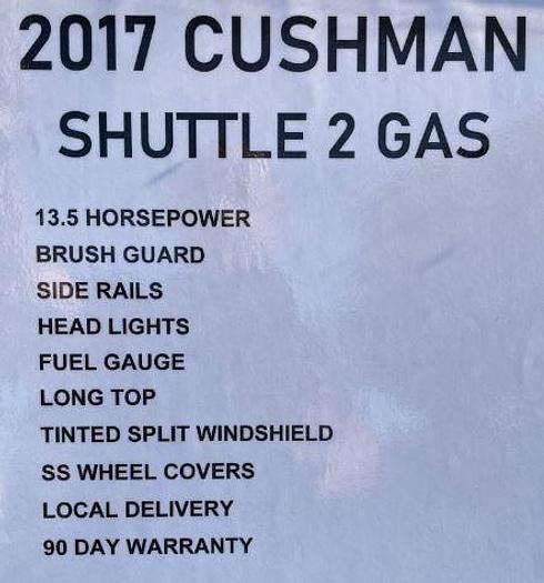 Used 2017 Cushman Shuttle 2