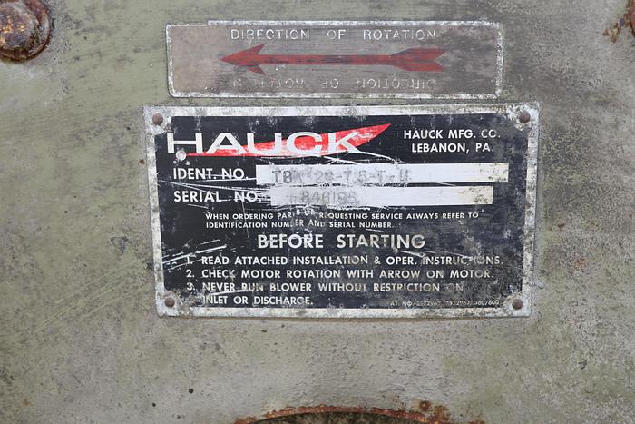 Used Hauck TBA-24-7.5-T-H Blower #44195