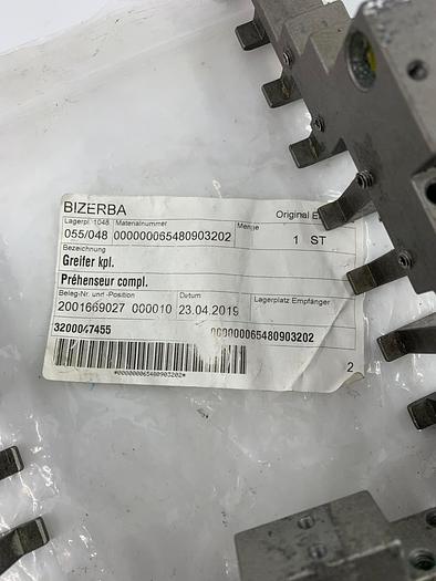 Used Bizerba Spare Parts Greifer kpl. Part No. 65480903202