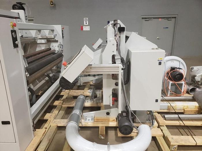 Used 63" WIDE UNIVERSAL X6 SLITTER REWINDER MFG 2013