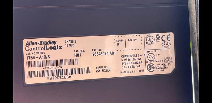 Used Allen-Bradley 1756-A72/C 1756-A13/B