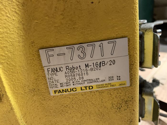 Used FANUC M16iB/20 6 AXIS CNC ROBOT WITH FANUC RJ3IB CONTROLLER