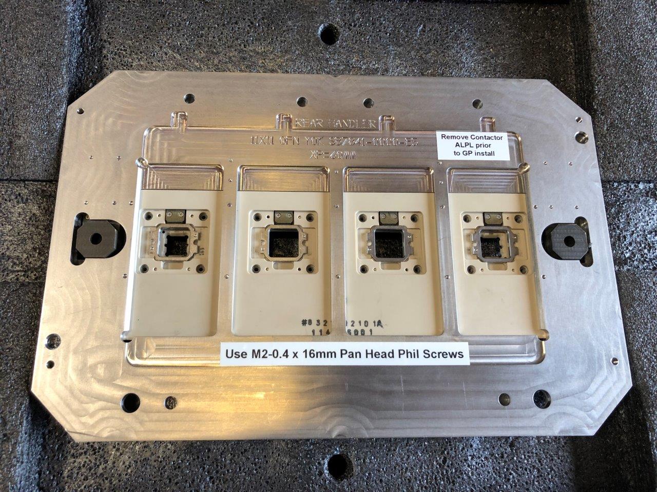 Used DELTA EDGE DE8000 TEST HANDLER KIT - Q-FPB - 140 MRQ 11x11x0.85-0001 QFN