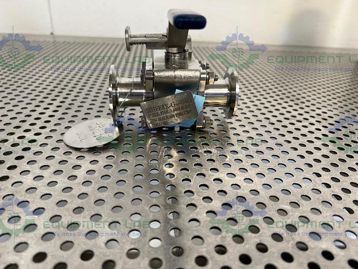 Used PBM  SIHFE8X-G-04G Ball Valve w/ 1" Sanitary Fitting, 600PSIG