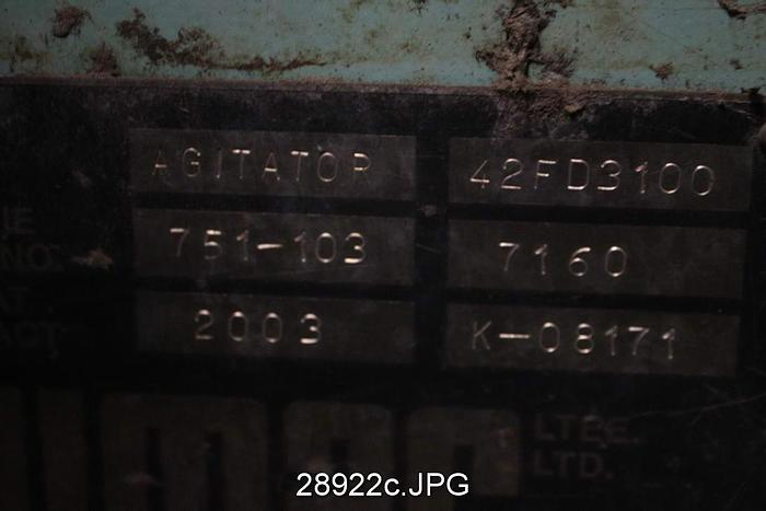 Used Hymac 42FD3100 Agitator Side Mount, 42" Propeller, #28922