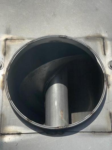Used 20' Long x 8" Diameter Stainless Steel Auger Screw Conveyor