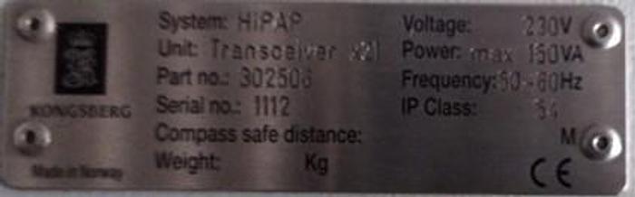 Used Kongsberg Hipap 351