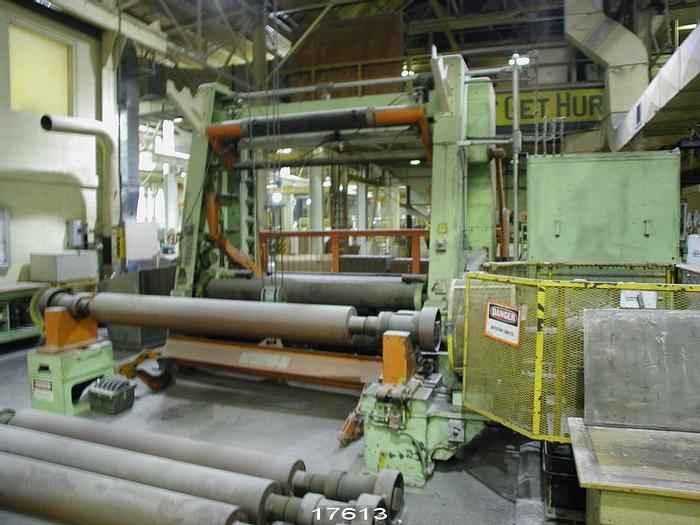 Used Langston  Winder, 18" X 100" Face Drums, 3000 Fpm, 60" Rewind, Independent Drum Drive, 50 Hp, 500V, Dc * Pm 3 * #17613