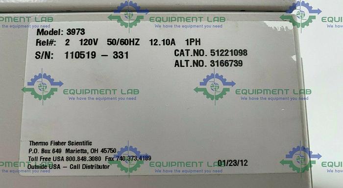 Used Thermo Fisher Scientific Model 3973 70°C Incubator 30 Cu Ft