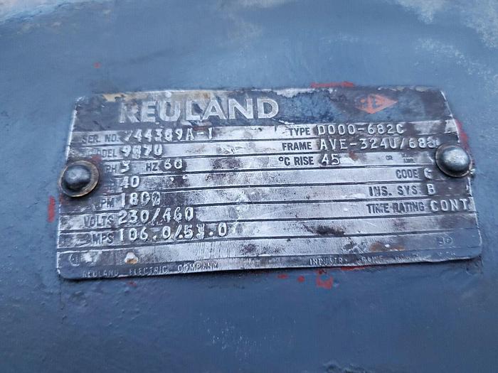 Used Vickers Vane Pumps w/ Motor 3520V25A14 40HP 1800RPM 230/460V 106/53A Reuland GHC-SE