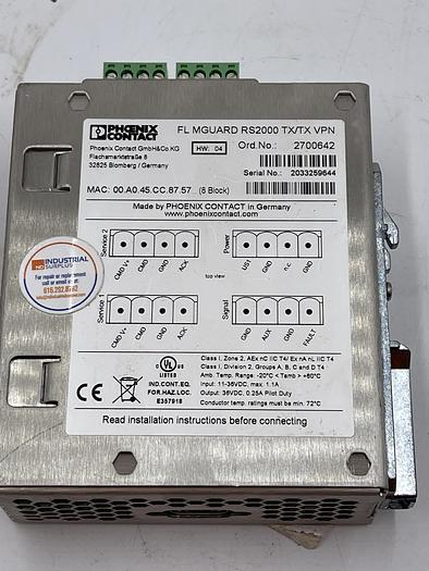 Used Phoenix RS2000 TX/TX VPN FOR PARTS
