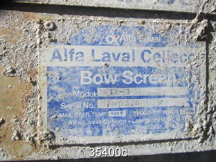Used Alfa Laval/Celleco T8-3 72" Triple Bank Pressurized DSM Screen #35400