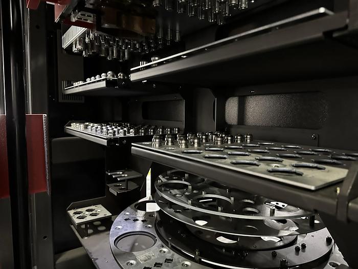 Used 2013  Amada  Acies 2515T Punch/CO2 LASER WITH TOOL LOADER, TOOLING, SPINDLE