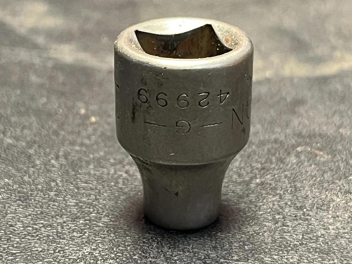 Used Craftsman USA 1/4" 6 Point 3/8" Drive Shallow Chrome Socket 42999 Inverted G