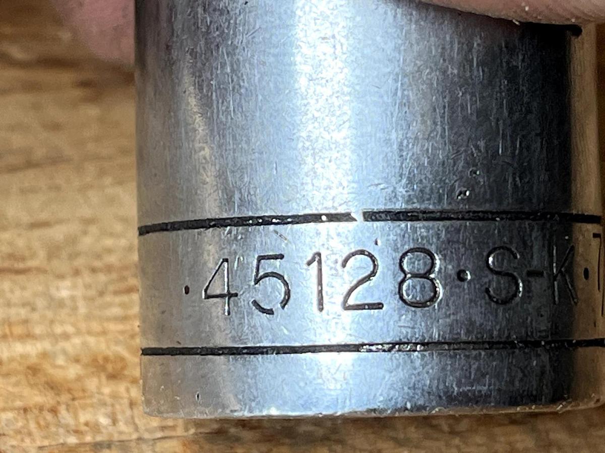 Used 7/8” SK Tools USA, 45128, 3/8” Drive, 12 Point SAE Chrome Shallow Socket