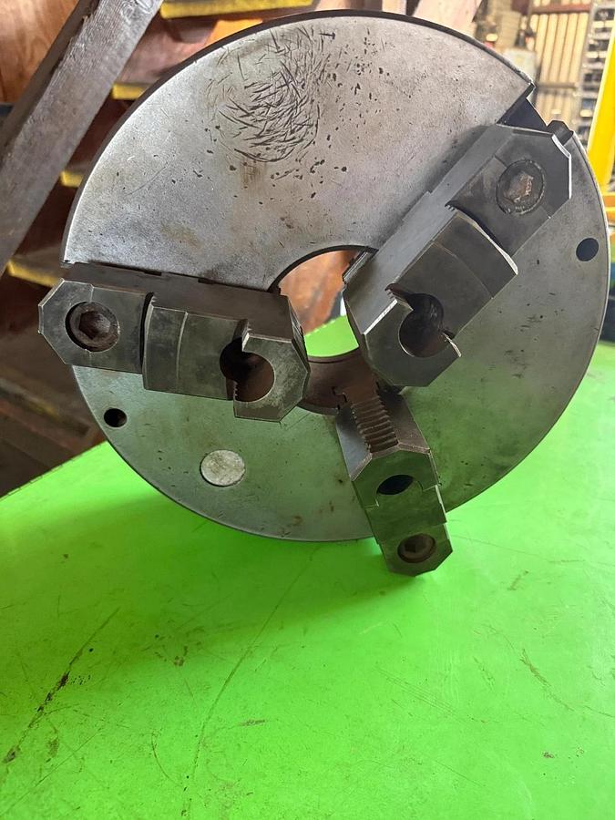 Used PHASE 2,  12" 3-Jaw Chuck 4" Hole Self Centering Jaws