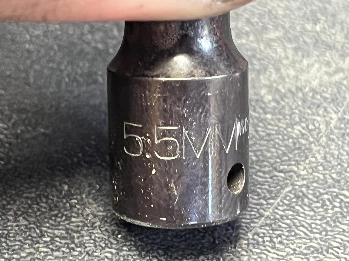 Used Matco APA5.5M 1/4" DRIVE 5.5MM METRIC PRO NON-SLIP IMPACT SOCKET