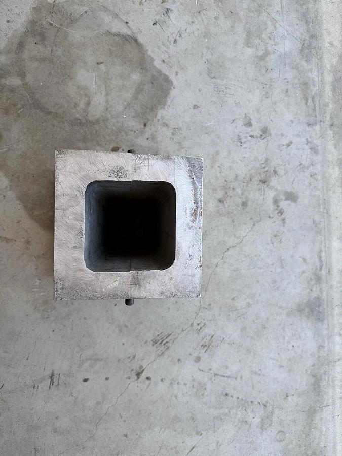 Used Aluminum Tombstone 16 by 16 inch square base.  21.5" tall  8" Square sides