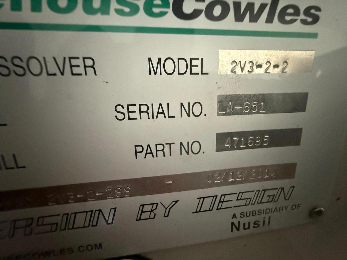 Used 2 Gal Morehouse Cowles Mixer, Model VIscomax  2V3-2-2SS