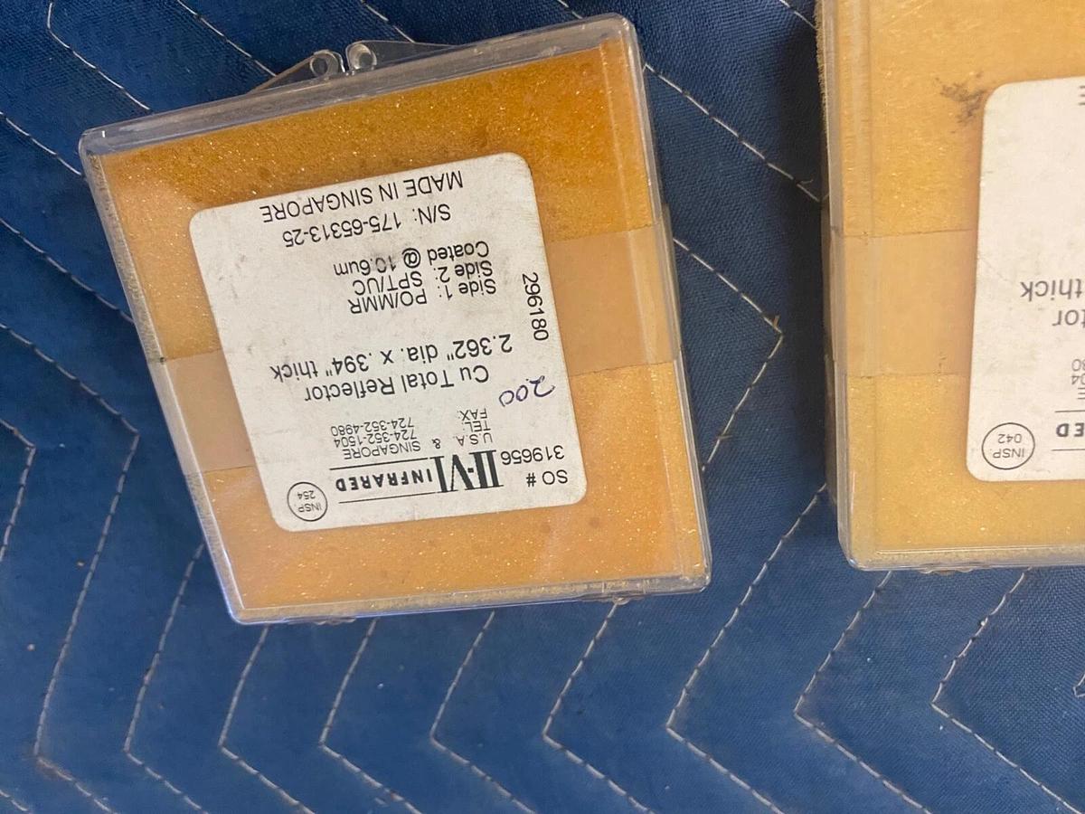Used II-VI Infrared CU Total Reflector 2.362" X .394" 296180 Side PO/MMR Side SPT/UC