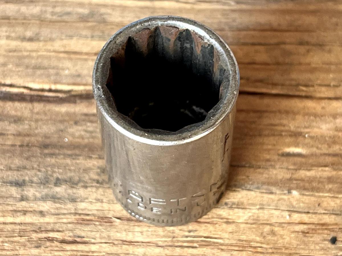 Used Craftsman Vintage 1/2" Drive 16MM 12 Point Shallow Socket Metric 44266 G USA