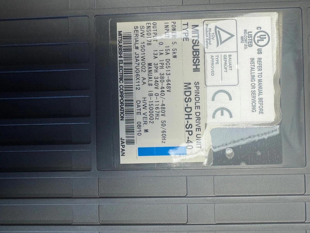 Used Mitsubishi Spindle Drive Unit - MDS-DH-SP-40 S/N: J3A7UG6X112