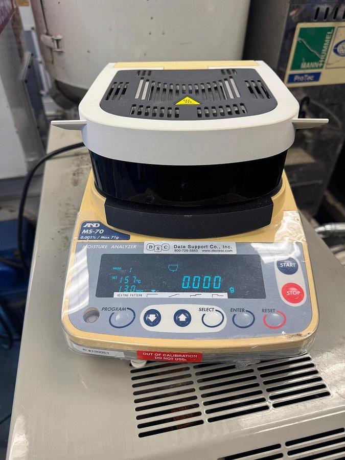 Used A&D A & D AND MS-70 Moisture Analyzer