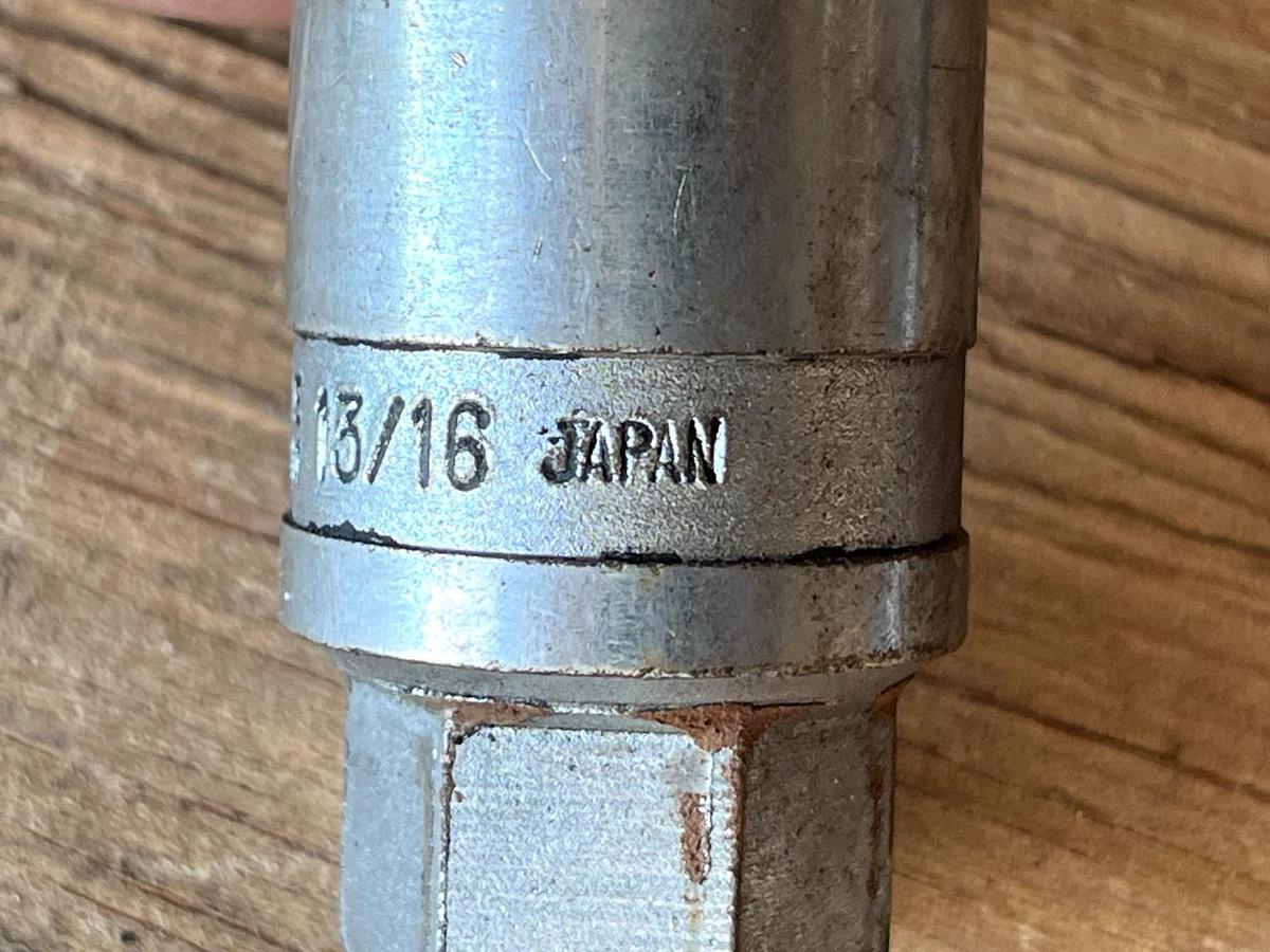 Used Chrome Vanadium Spark Plug Socket Crew Line 1/2" Square Drive 13/16" Japan
