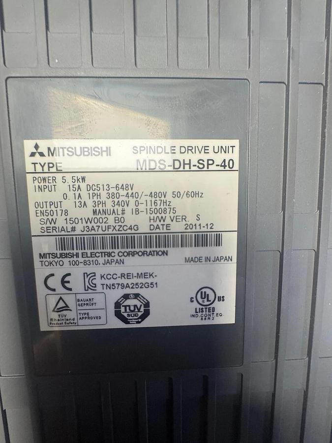 Used Mitsubishi MDS-DH-SP-40 380-480 V AC 15 A 5.5 kW Spindle Drive