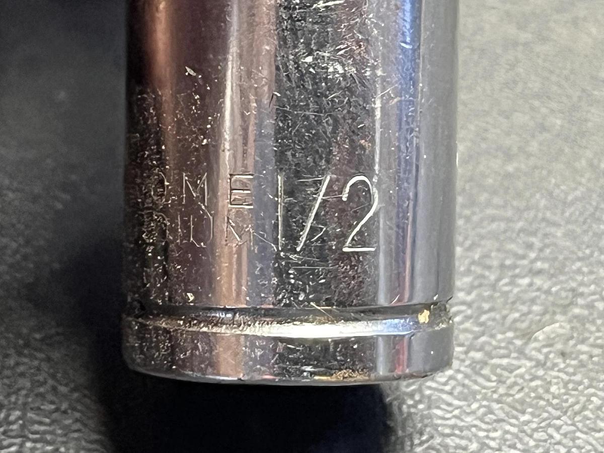 Used Chrome Vanadium " 6 Point 1/2 Deep Socket