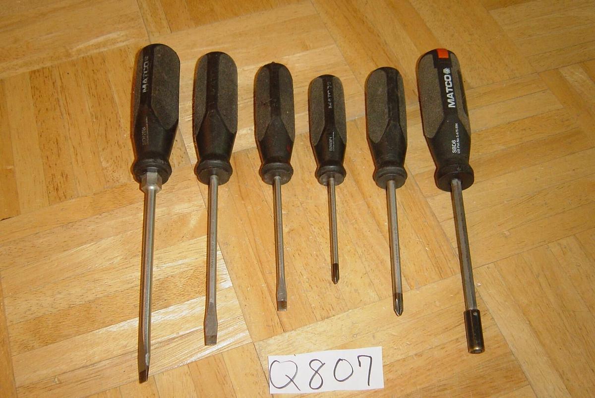 Used Matco Tools Set Stubby Screwdriver Flat tip