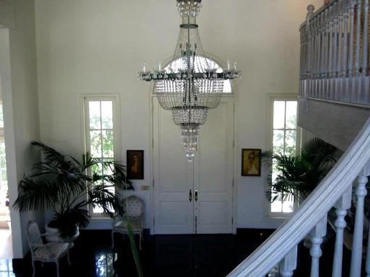 Used Round Crystal 12-Light Chandelier Green 16' long 4' round