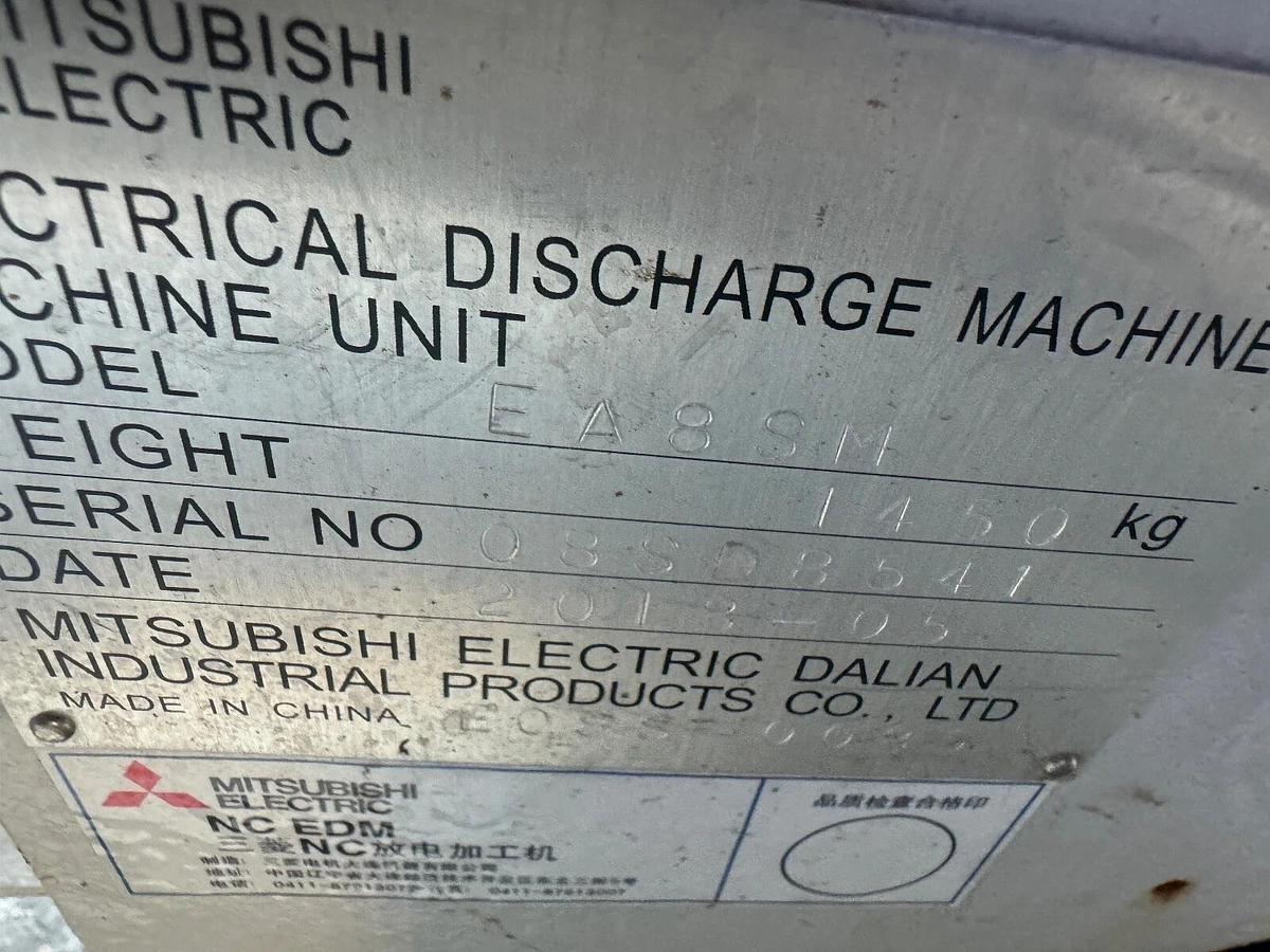 Used Mitsubishi EDM. EA8SM EDM, 2018, 4/7 SHUTTLE ATC, SYSTEM 3R, C-AXIS RAM-TYPE