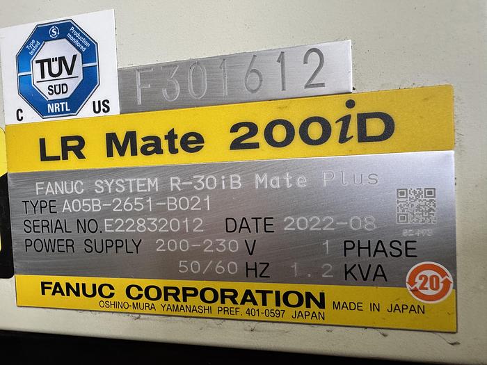Used 2022 Fanuc LR Mate 200iD L7