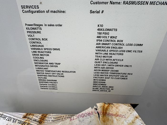 Used 2017 Gardner Denver VS45-70A