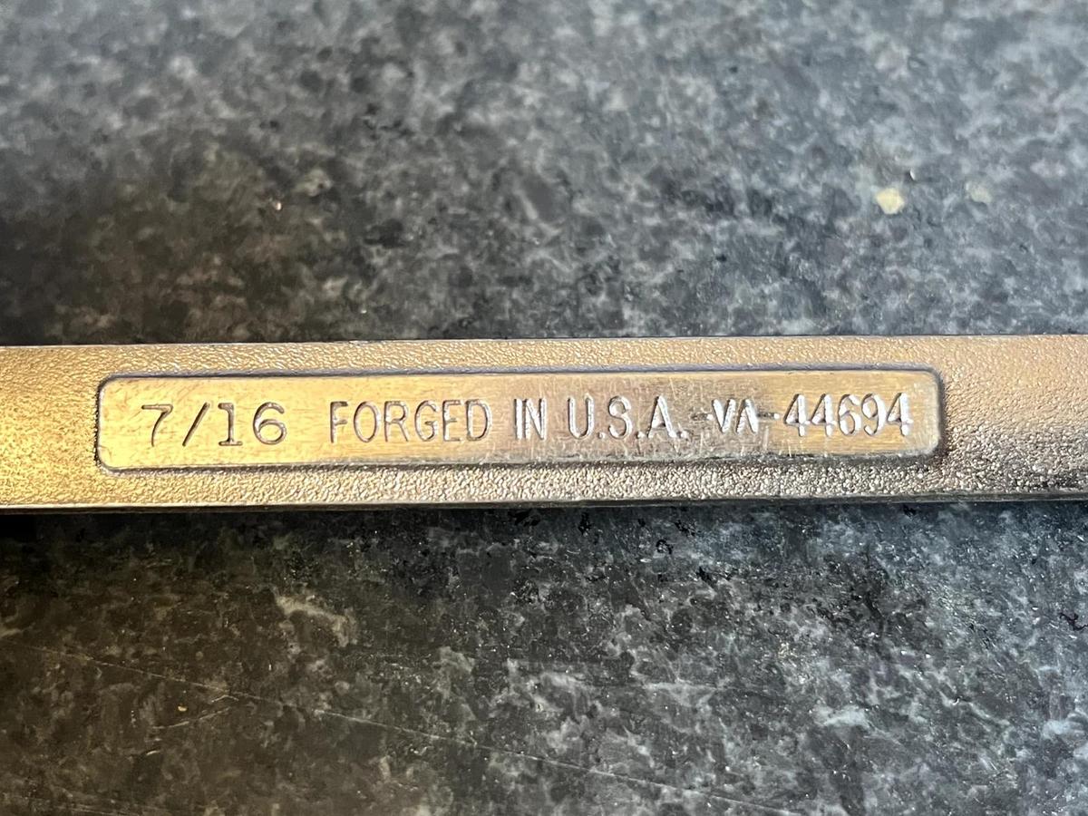 Used Craftsman 7/16in. Combination Wrench VA 44694 Made in USA,  6" long 12 Point
